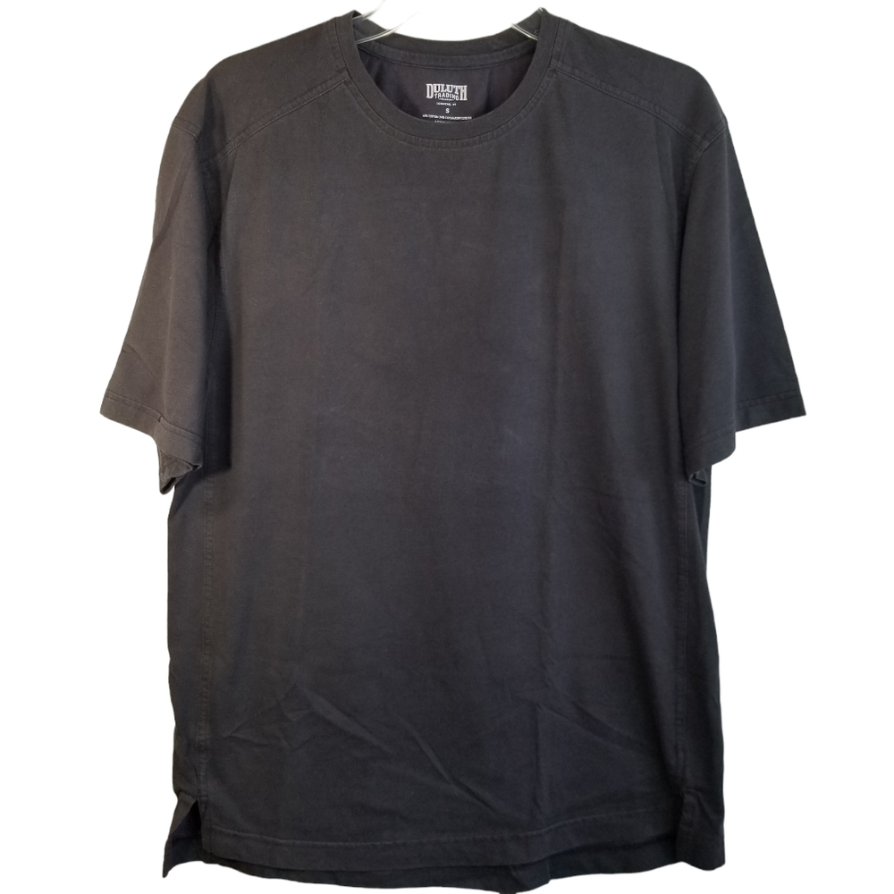 Duluth Trading Co Men's Black Cotton Coolmax Longtail Blank‎ T-Shirt Size Small